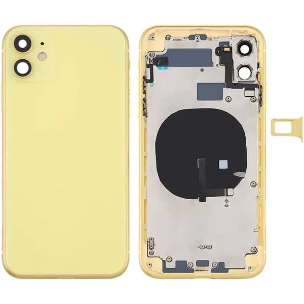 Rear Housing with Small Parts for iPhone 11 -Yellow Rear Housing with Small Parts for iPhone 11 -Yellow